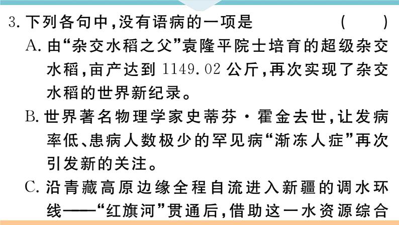 九年级专题复习4 专题四语病 语法课件第6页