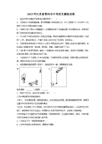2023年江苏省常州市中考模拟语文试卷
