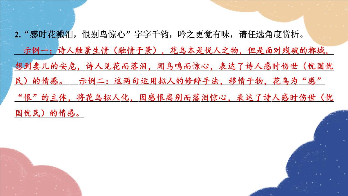2023年中考语文二轮复习 第二部分　古诗文阅读提升训练课件第7页