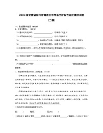 2023届安徽省滁州市南谯区中考语文阶段性适应模拟试题（二模）含解析