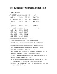 2023届山东省临沂市中考语文阶段性适应模拟试题（二模）无答案