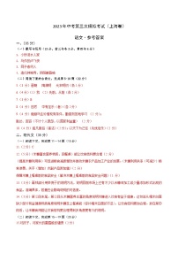 （上海卷）2023年中考语文第三次模拟考试（参考答案）