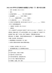 2022-2023学年江苏省南京市鼓楼区七年级（下）期中语文试卷-普通用卷