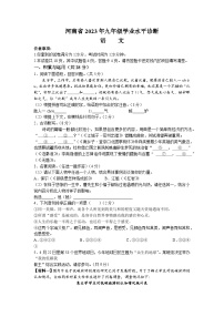 2023年河南省驻马店市泌阳县中考三模语文试题