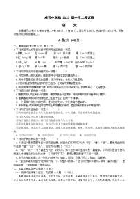 2023年四川省内江市威远中学校中考二模语文试题（含答案）