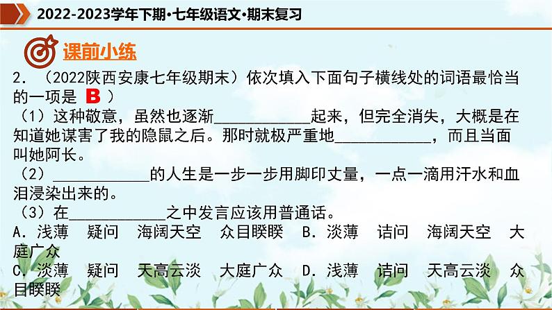 专题02 词语的理解及运用（课件）-2022-2023学年七年级语文下册期末复习精品课件及专题检测第5页