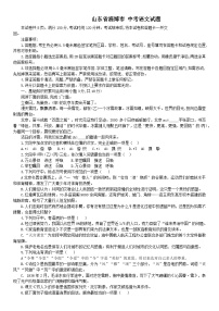 山东省淄博市中考语文真题