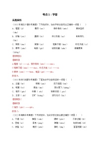考点1：字音-2023届中考备考语文