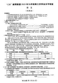 2023届安徽省C20教育联盟九年级中考三模语文试卷+答案