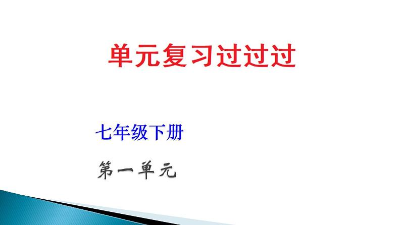 第一单元 【过知识】-2022-2023学年七年级语文下册单元复习过过过（部编版）课件PPT第1页