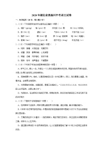 2020年湖北省恩施州中考语文试卷