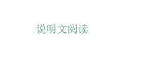 2023年中考语文三轮冲刺复习-说明文阅读课件
