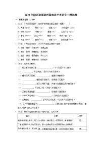 2023年陕西省商洛市商南县中考二模语文试卷(含答案)