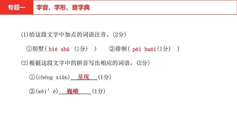 中考语文复习--  专题一 字音字形查字典课件PPT第6页