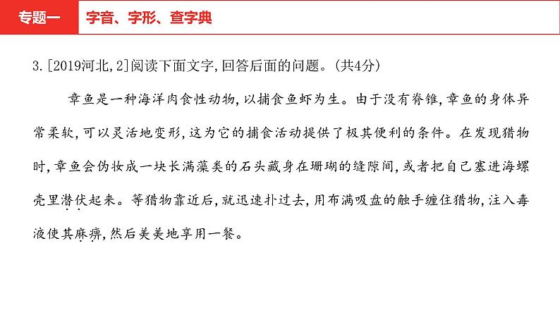 中考语文复习--  专题一 字音字形查字典课件PPT第7页