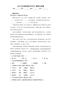 2023年云南省丽江市中考二模语文试题（含解析）