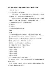 2023年河南省商丘市虞城县中考三模语文试卷（B卷）（含答案）
