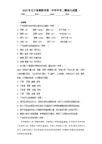2023年辽宁省朝阳市第一中学中考二模语文试题（含答案）