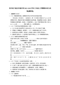 贵州省六盘水市盘州市2022-2023学年八年级上学期期末语文试题