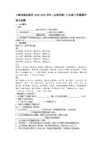 上海市浦东新区2022-2023学年八年级下学期期中语文试题及答案
