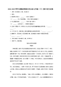 2022-2023学年安徽省淮南市凤台县七年级（下）期中语文试卷-普通用卷
