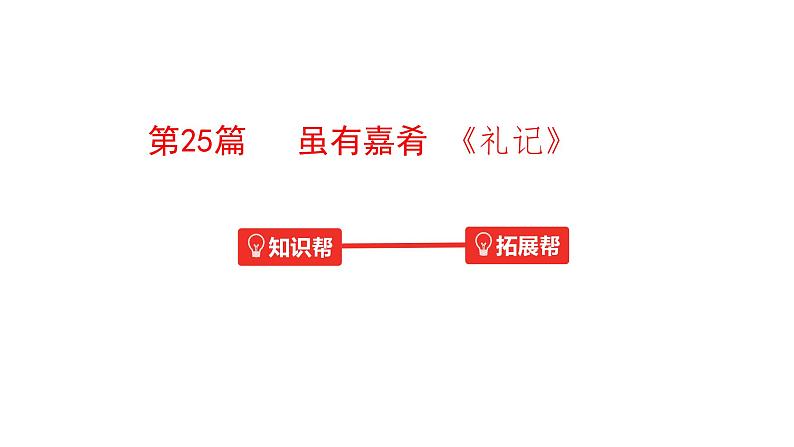 中考语文文言文复习--   虽有嘉肴课件PPT01