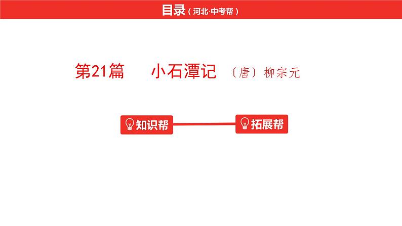 中考语文文言文复习--   小石潭记课件PPT第1页