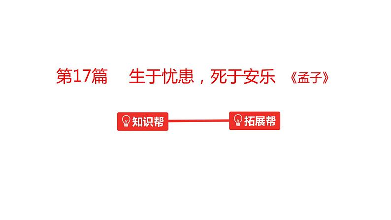 中考语文文言文复习--  生于忧患死于安乐课件PPT01