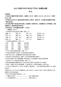 2023年山东省临沂市河东区中考二模语文试题（含答案）