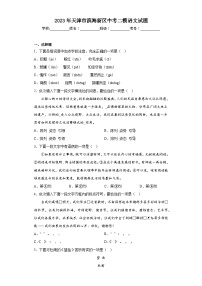 2023年天津市滨海新区中考二模语文试题（含答案）