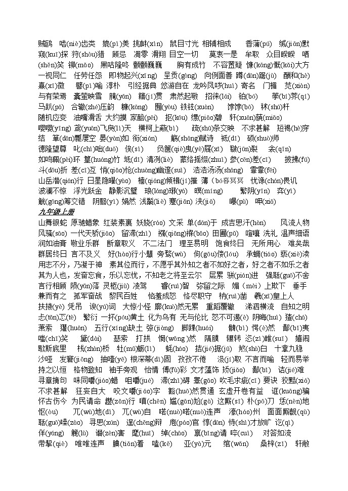 初三语文中考总复习精品知识点归纳03