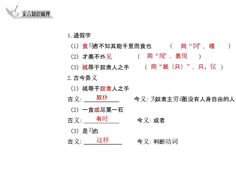 八下第六单元马说同步课件07