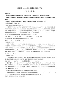 2023年河南省洛阳市中考三模语文试题(含答案)