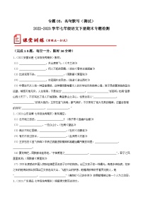 【期末考点专项】部编版语文2022-2023学年七年级下册期末：专题08 名句默写（测试）（原卷+解析）