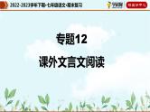 【期末考点专项】部编版语文2022-2023学年七年级下册期末：专题12 课外文言文阅读（课件）