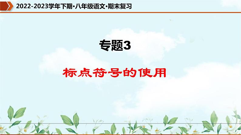 【期末专题复习】部编版语文2022-2023学年八年级下册期末：专题03  标点符号的使用（课件）01