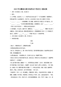 2023年安徽省合肥市包河区中考语文三模试卷-普通用卷