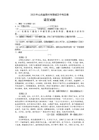 2023年山东省德州市德城区中考三模语文试题（文字版，含答案）