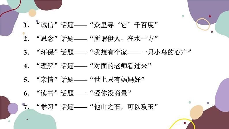 2023年江西中考语文复习 第四节　话题作文课件(1)第3页