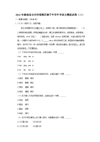 2023年湖南省永州市零陵区柳子中学中考语文模拟试卷（三）