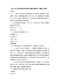 2023年山东省青岛市市南区局属学校联考中考一模语文试题
