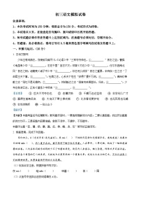 精品解析：2023年江苏省盐城景山中学中考三模语文试题（解析版）