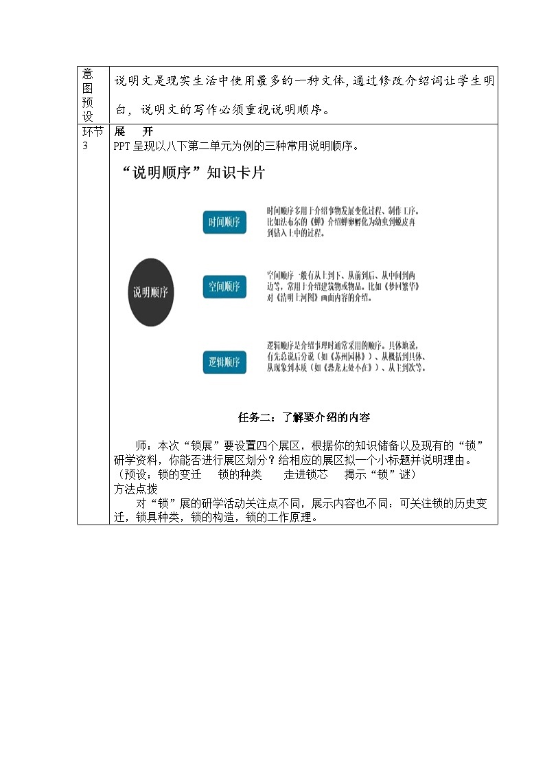 部编版语文八年级下册 《说明的顺序》教学设计及反思第2页