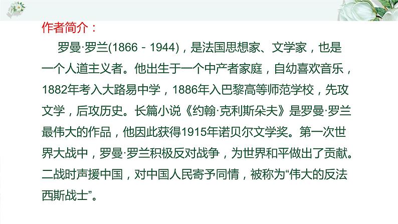 中考名著阅读《名人传》通关考点课件第5页