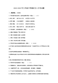 湖北省利川市忠路镇初级中学2022-2023学年八年级下学期6月月考语文试题