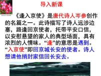语文七年级下册逢入京使示范课ppt课件