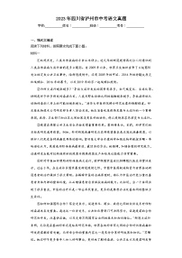 2023年四川省泸州市中考语文真题（无答案）