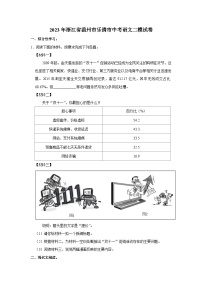 2023年浙江省温州市乐清市中考二模语文试卷(含答案)