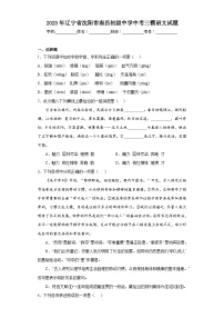 2023年辽宁省沈阳市南昌初级中学中考三模语文试题(含答案)