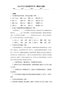 2023年辽宁省沈阳市中考二模语文试题(含答案)